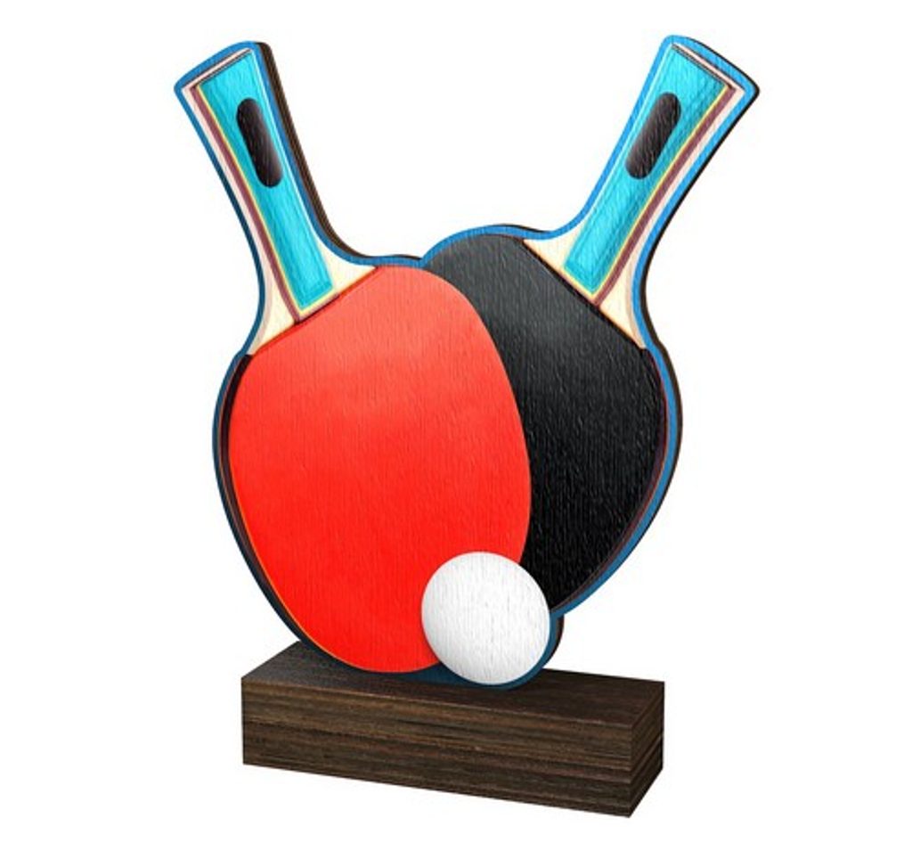 Dřevěná plaketa WF038 | Stolní tenis