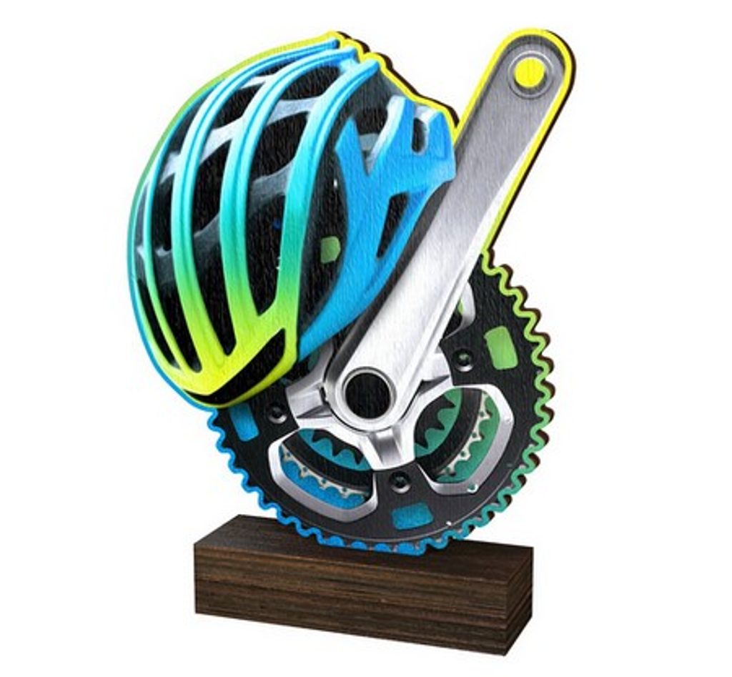 Dřevěná plaketa WF102 | Cyklistika