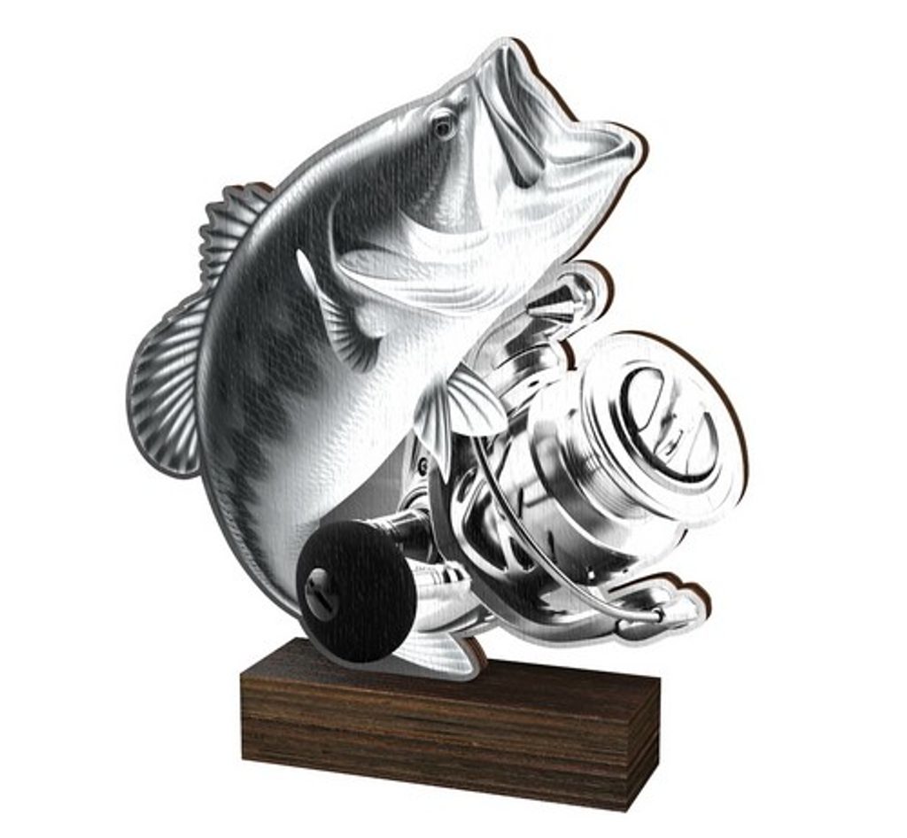 Dřevěná plaketa WF200 | Rybaření