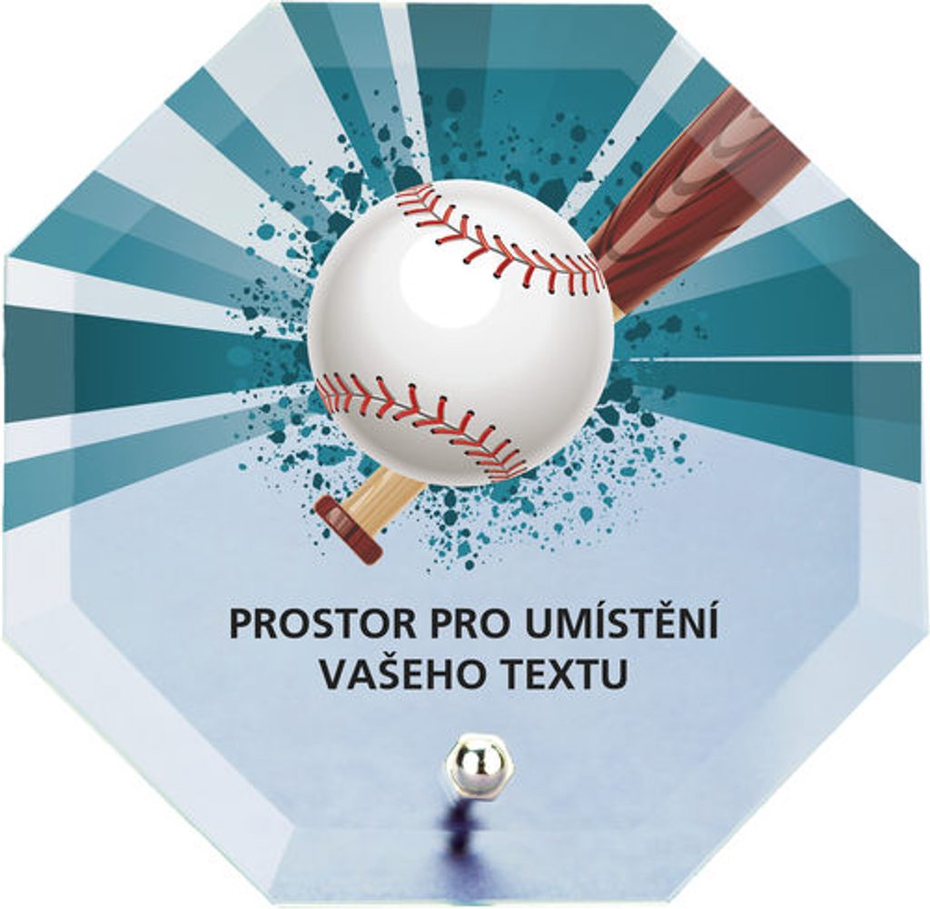 Skleněná trofej s potiskem CRP2M5 | Baseball