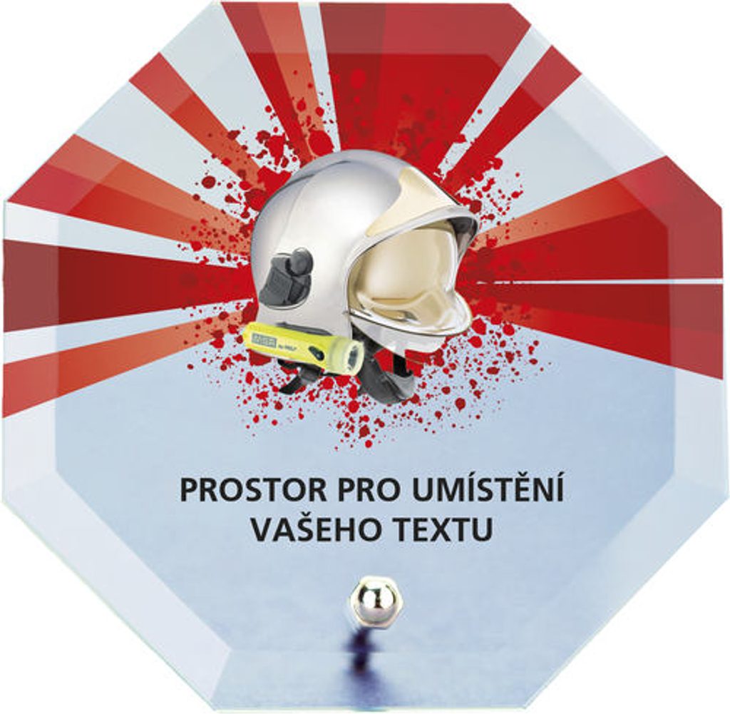 Skleněná trofej s potiskem CRP2M20 | Hasiči