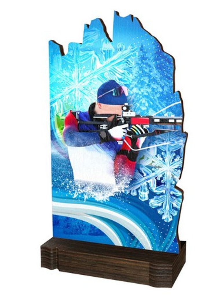 Dřevěná plaketa WPLAW02M08 | Biatlon