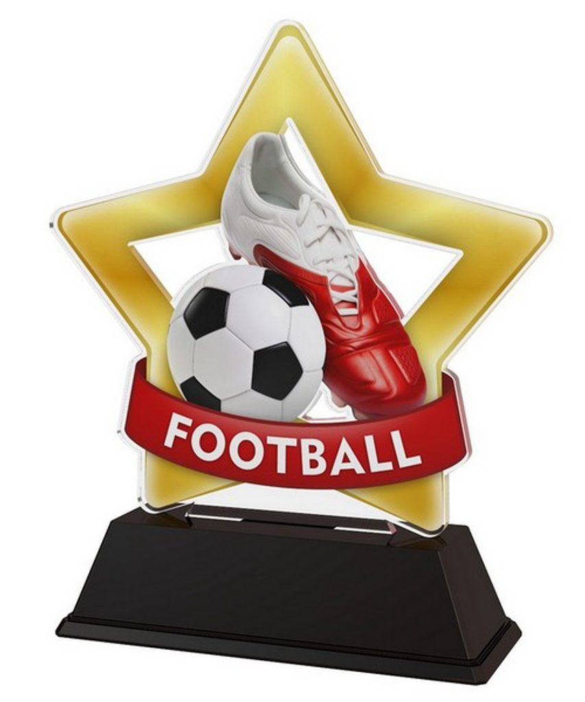 Akrylátová trofej STAR001M01 | Fotbal