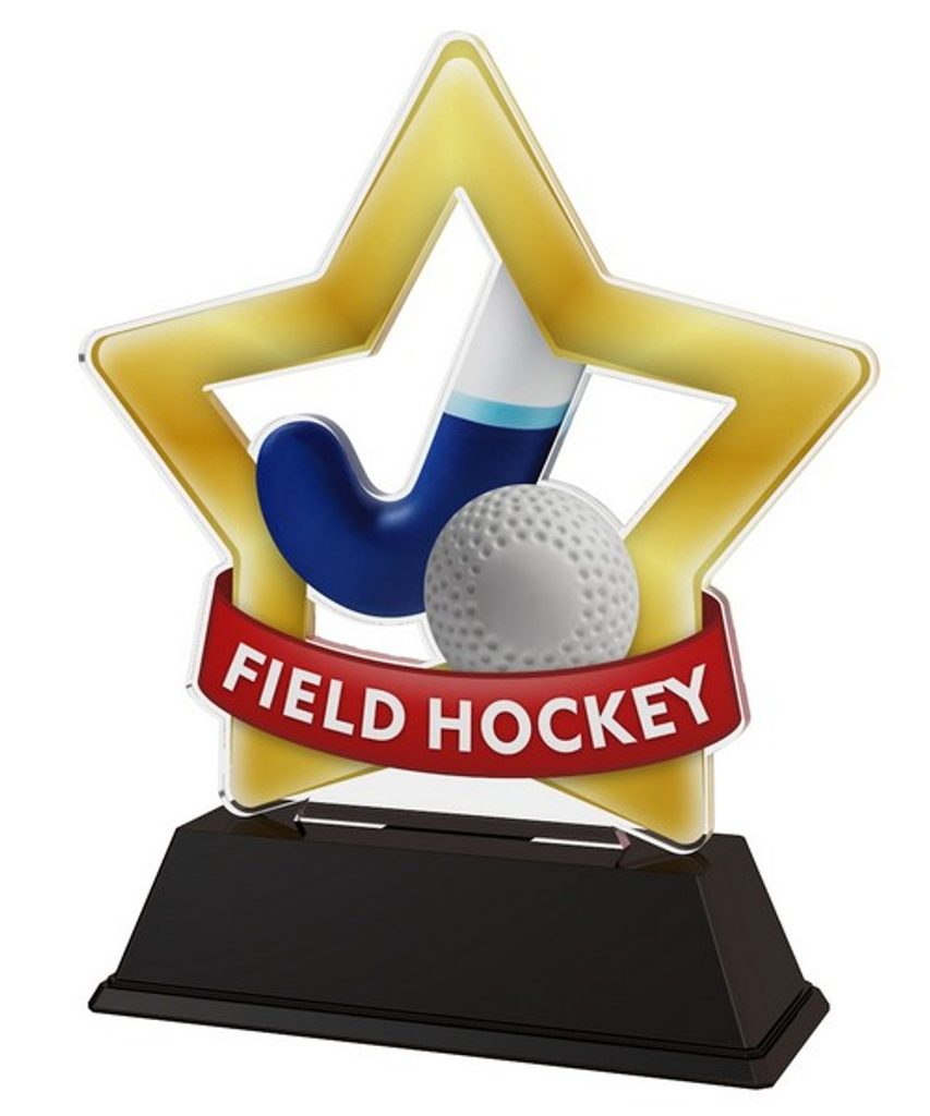 Akrylátová trofej STAR001M11 | Pozemní hokej