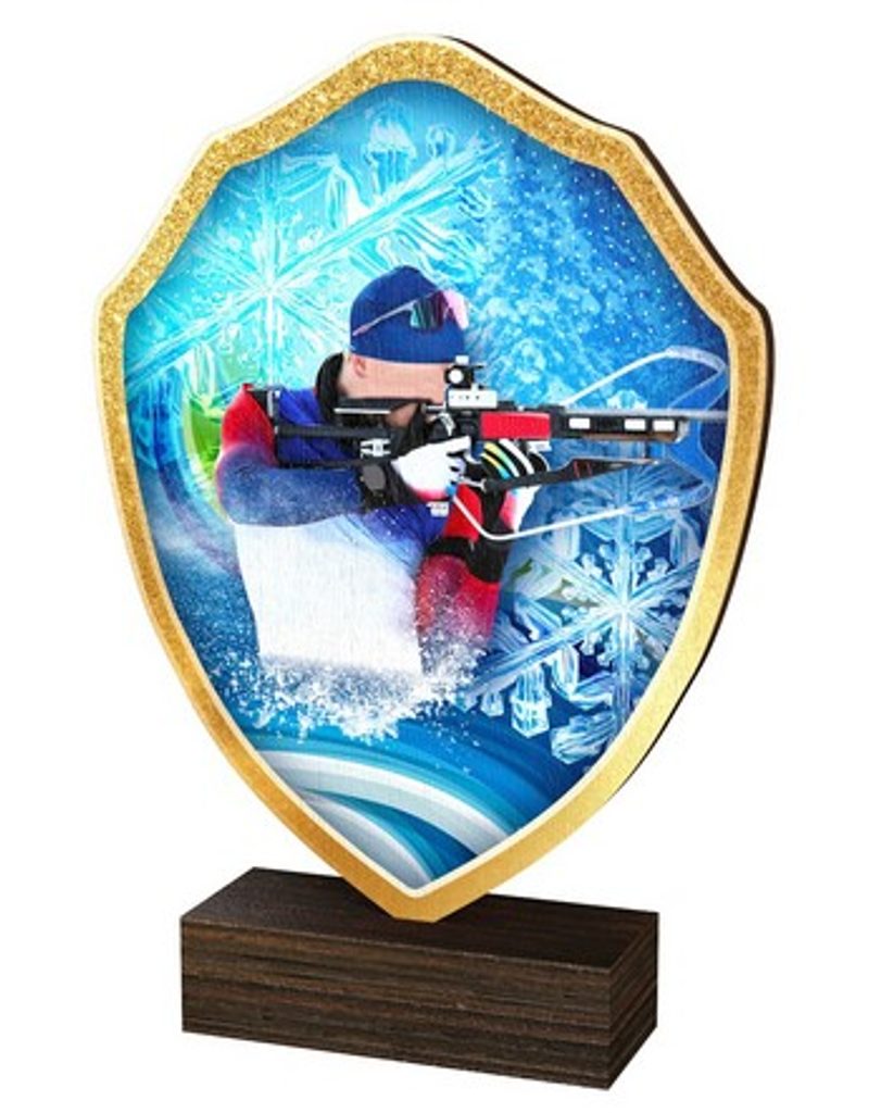 Dřevěná plaketa TFRW427 | Biatlon - 22, 95x23