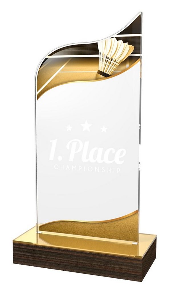 Akrylátová trofej WPLA574 | Badminton
