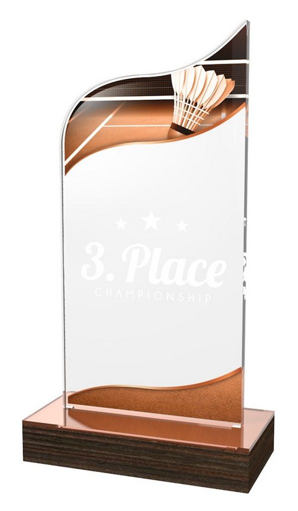 Akrylátová trofej WPLA576 | Badminton