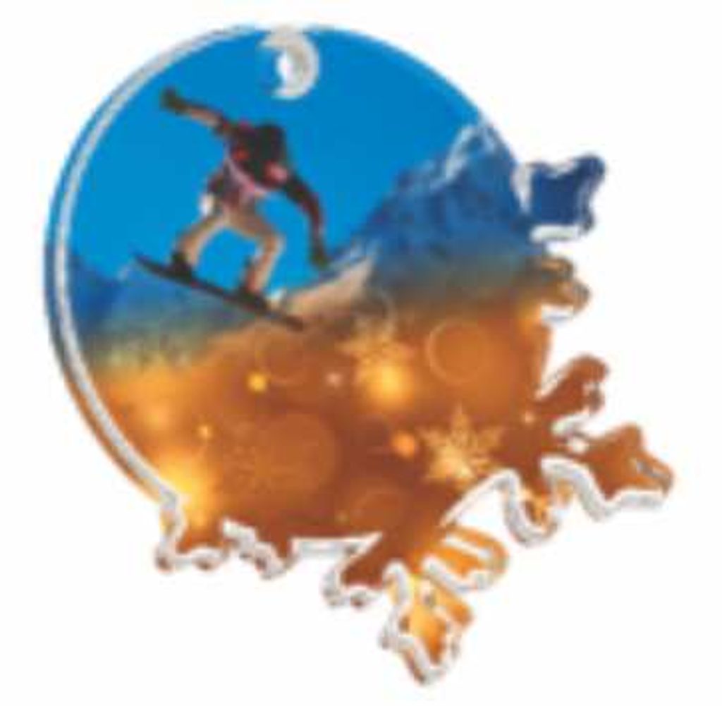 Akrylátová medaile MDA0008M07 | Snowboard