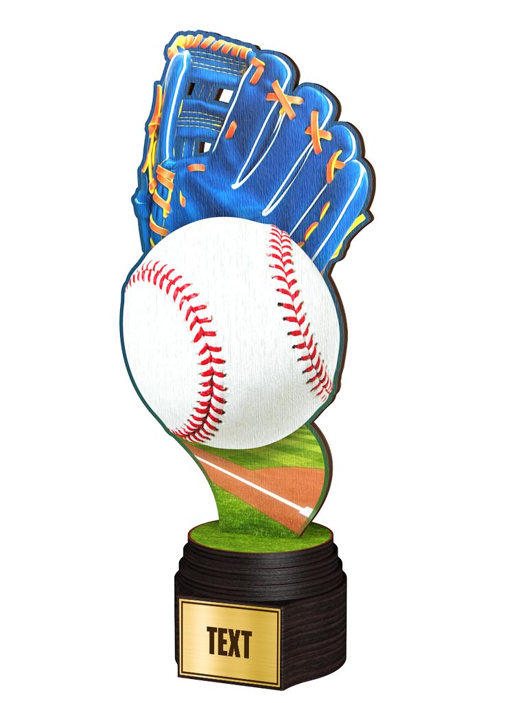 Dřevěná trofej ACTCW034 | Baseball