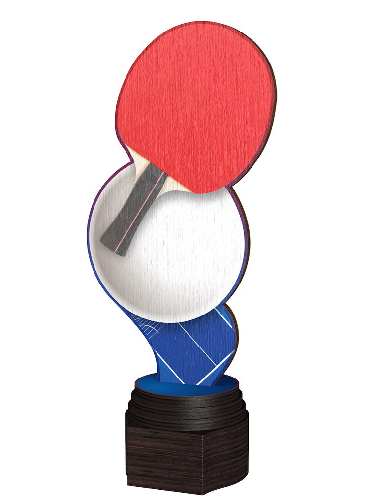 Dřevěná trofej ACTCW022 | Stolní tenis