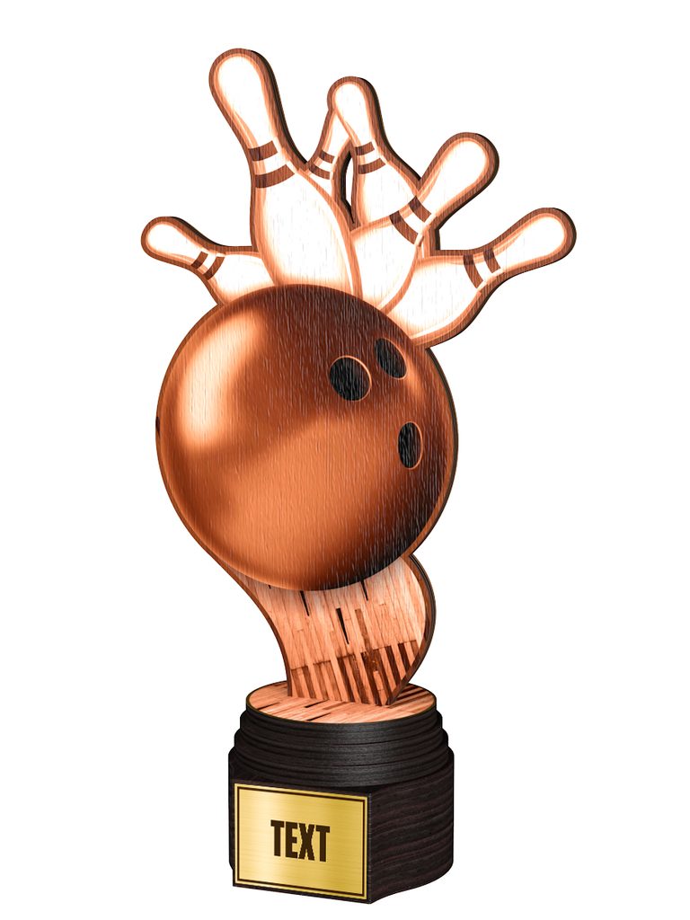 Dřevěná trofej ACTCWR009 | Bowling