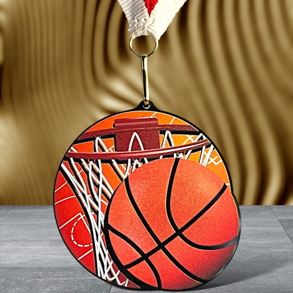 Akrylátová medaile MDABL M03 | Basketball