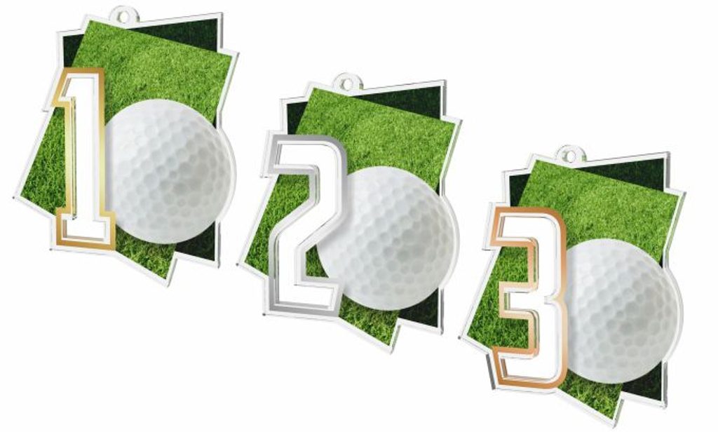 Akrylátová medaile MDAF0017M06 | Golf