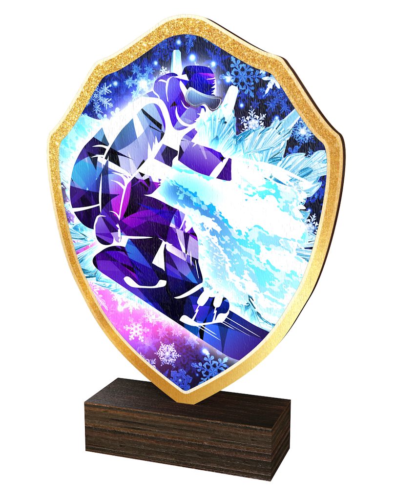 Dřevěná plaketa TFRW257 | Snowboard