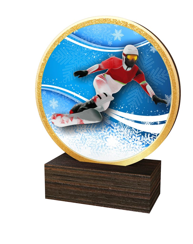Dřevěná plaketa TFRW785 | Snowboard