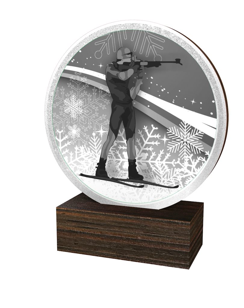 Dřevěná plaketa TFRW799 | Biatlon
