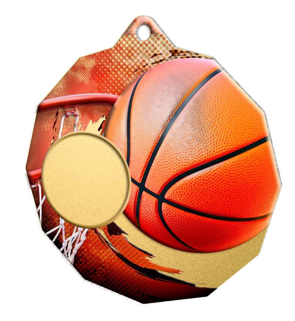 Kovová medaile ekoMDM03M02 | Basketball