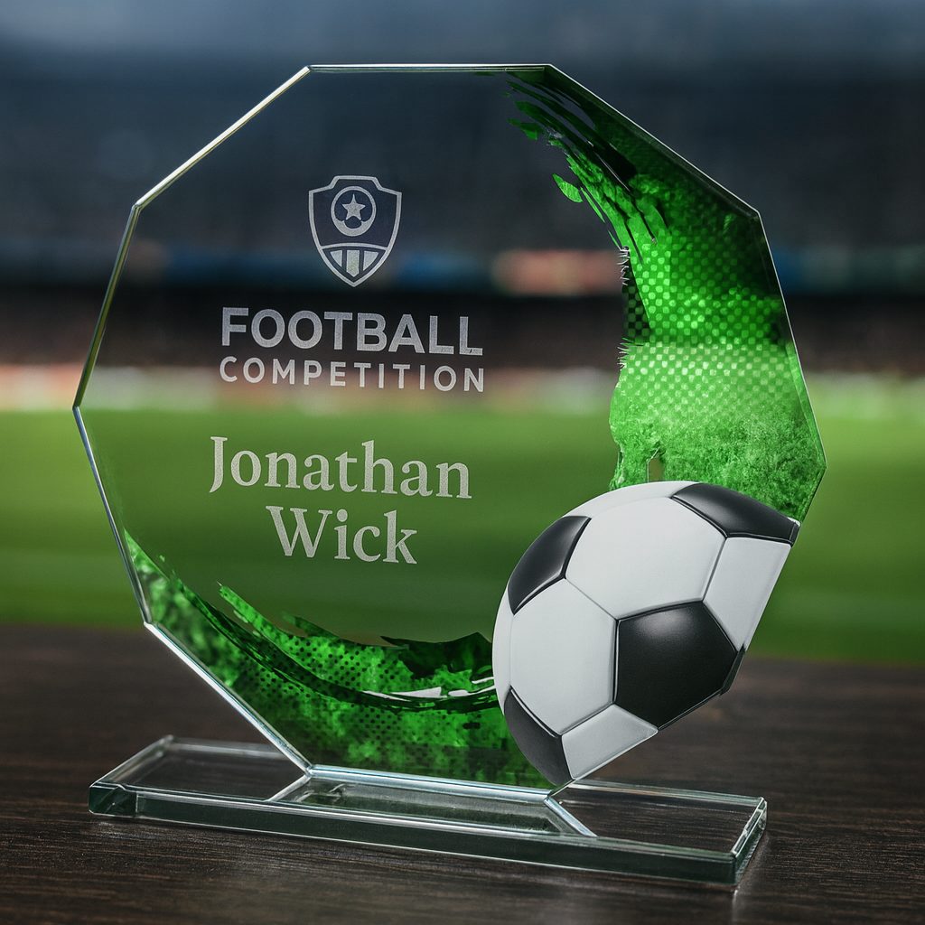 Skleněná trofej CR2024301M10 | Fotbal