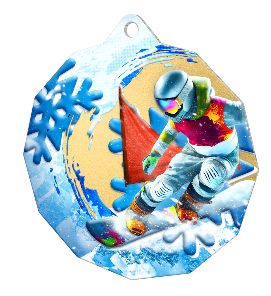 Kovová medaile MDM03M49 | Snowboard