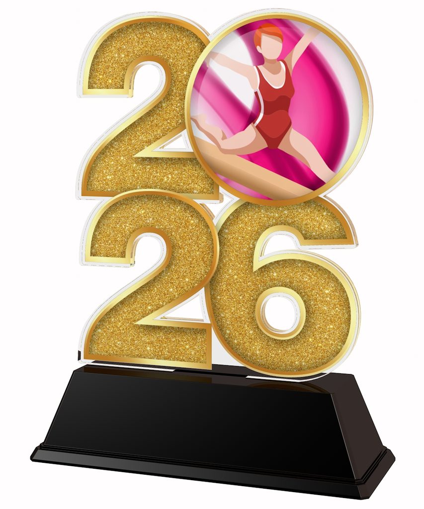Akrylátová trofej C2026M37 | Gymnastika - 17,5, zlato, 99x22