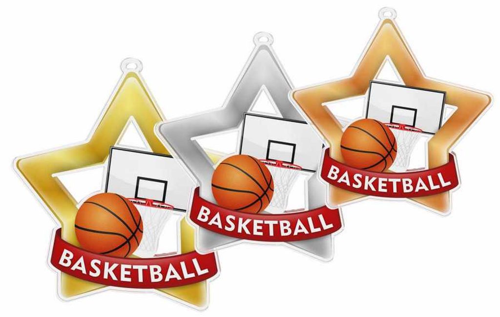 Akrylátová medaile MDASTARM02 | Basketball