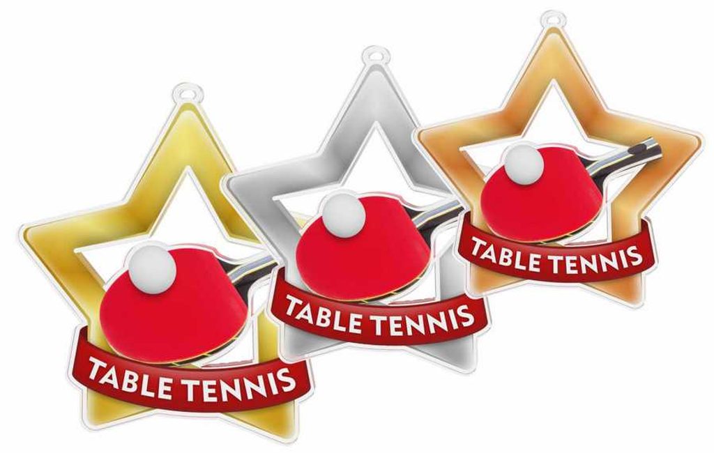 Akrylátová medaile MDASTARM06 | Stolní tenis