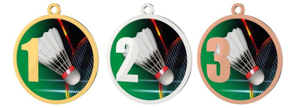 Kovová medaile MDT0001M8 | Badminton