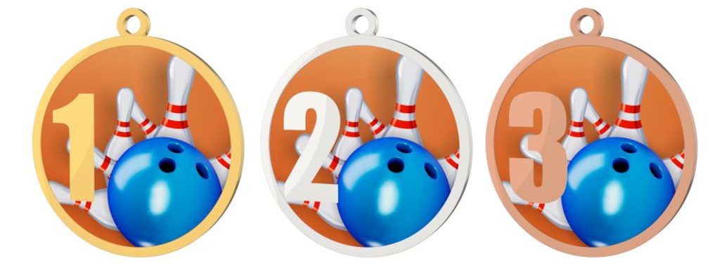 Kovová medaile MDT0001M9 | Bowling