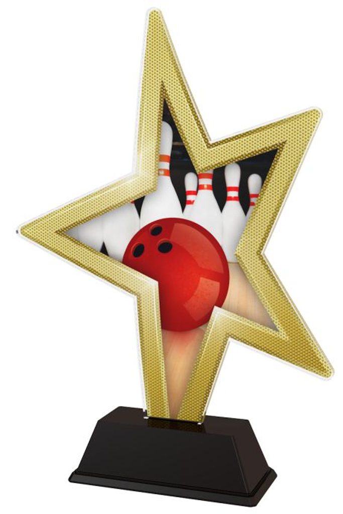 Akrylátová trofej STAR002M3 | Bowling