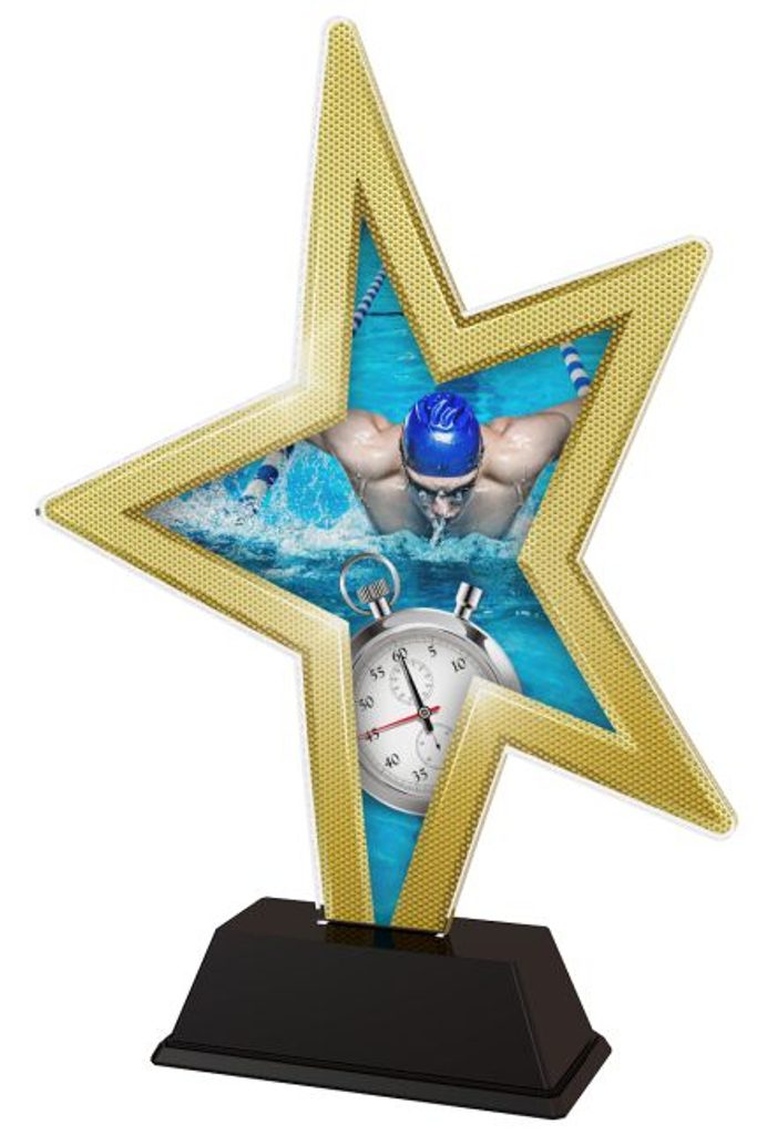 Akrylátová trofej STAR002M12 | Plavání