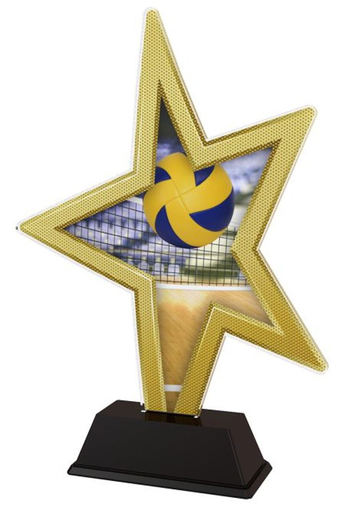 Akrylátová trofej STAR002M14 | Volejbal