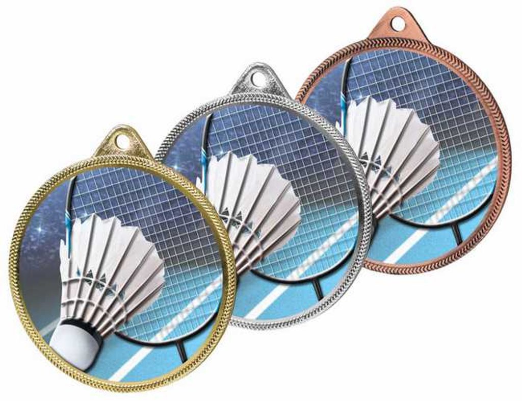 Kovová medaile MDL001M09 | Badminton
