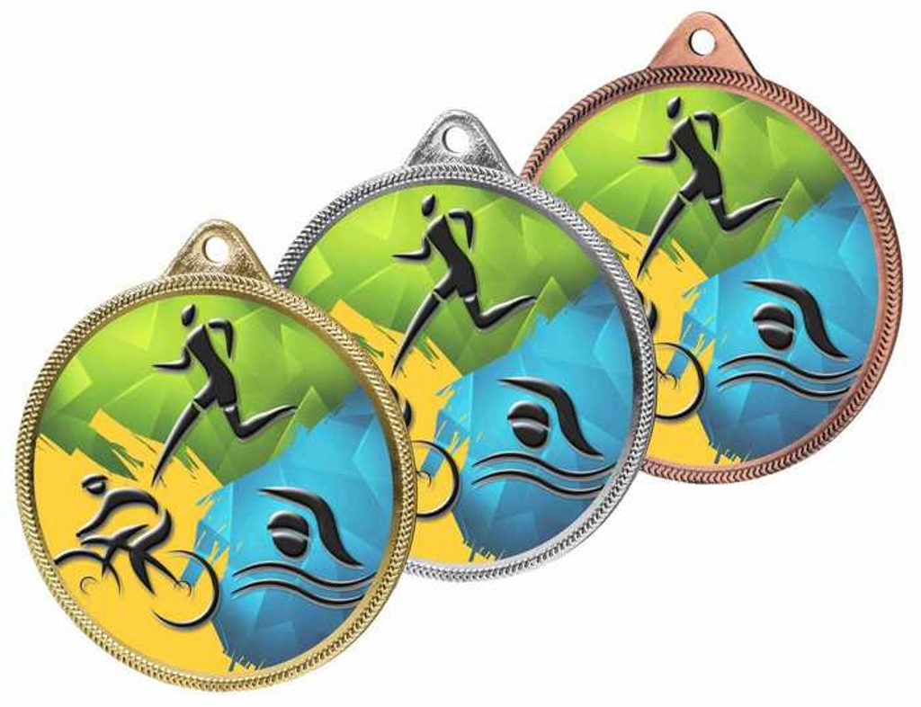 Kovová medaile MDL001M32 | Triatlon