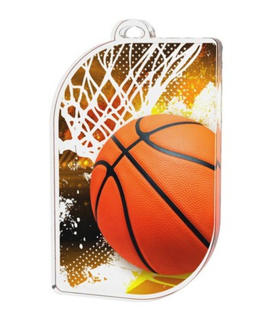 Akrylátová medaile MDA50M02 | Basketball