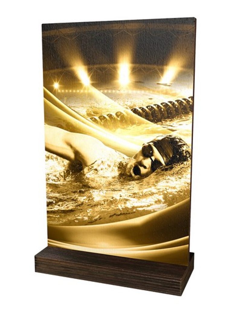 Dřevěná plaketa WPLAR01M11 | Plavání