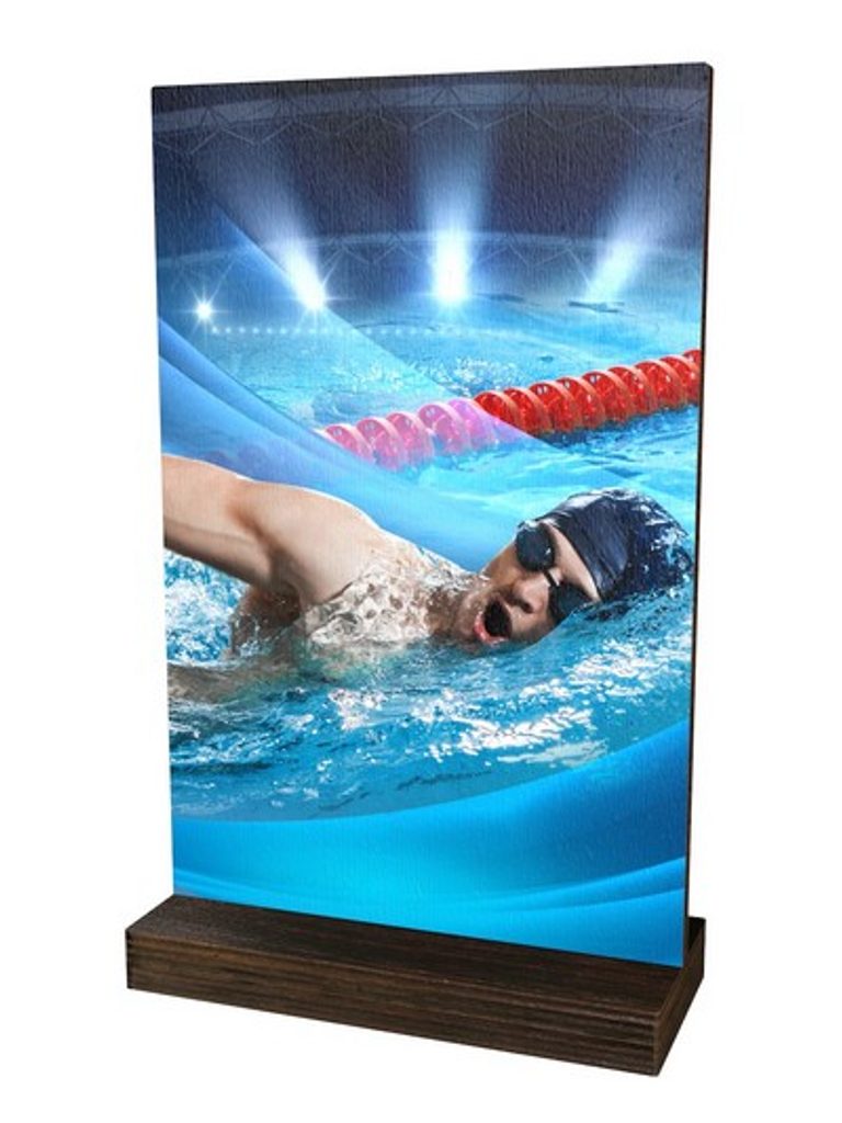 Dřevěná plaketa WPLA01M11 | Plavání
