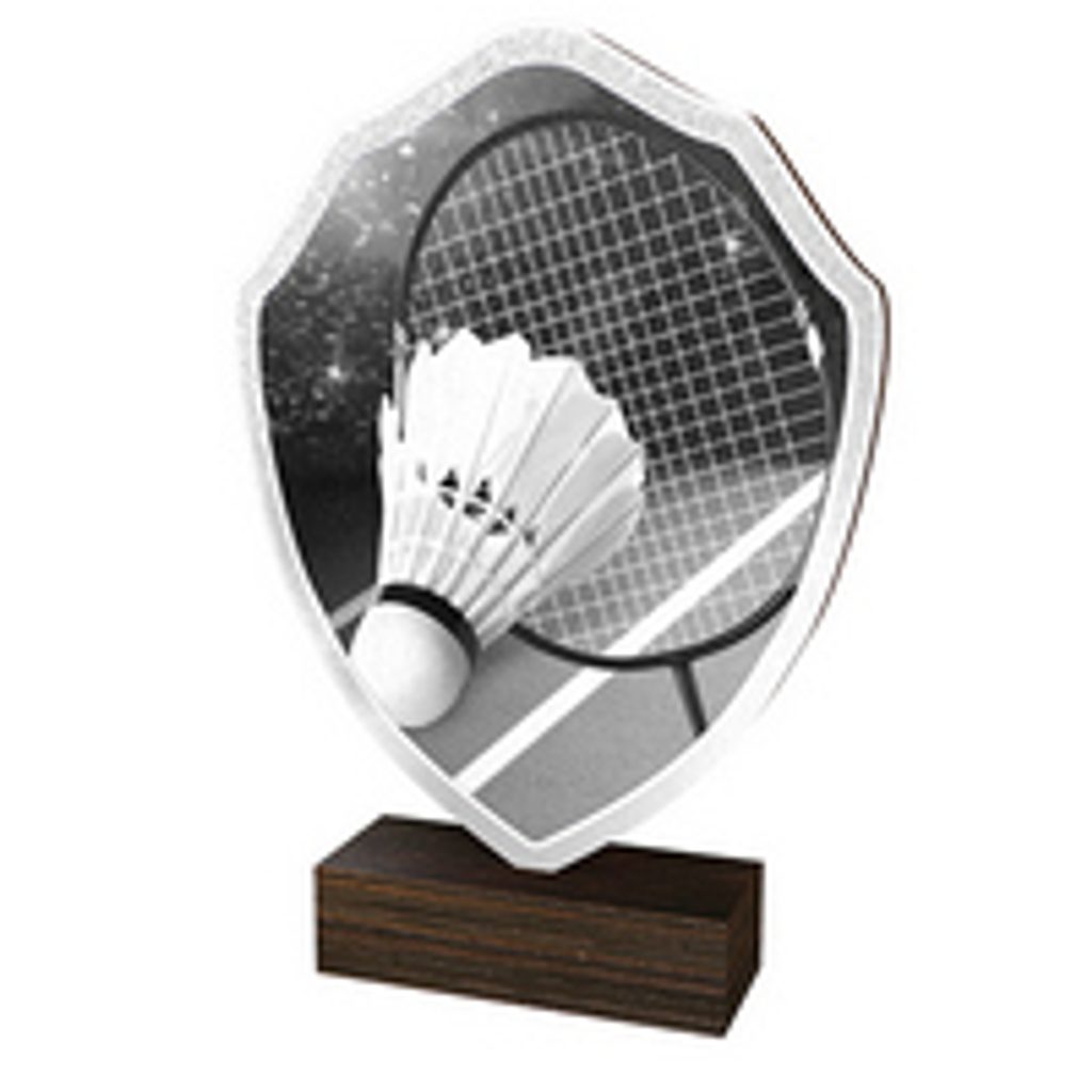 Dřevěná plaketa TFRW035 | Badminton