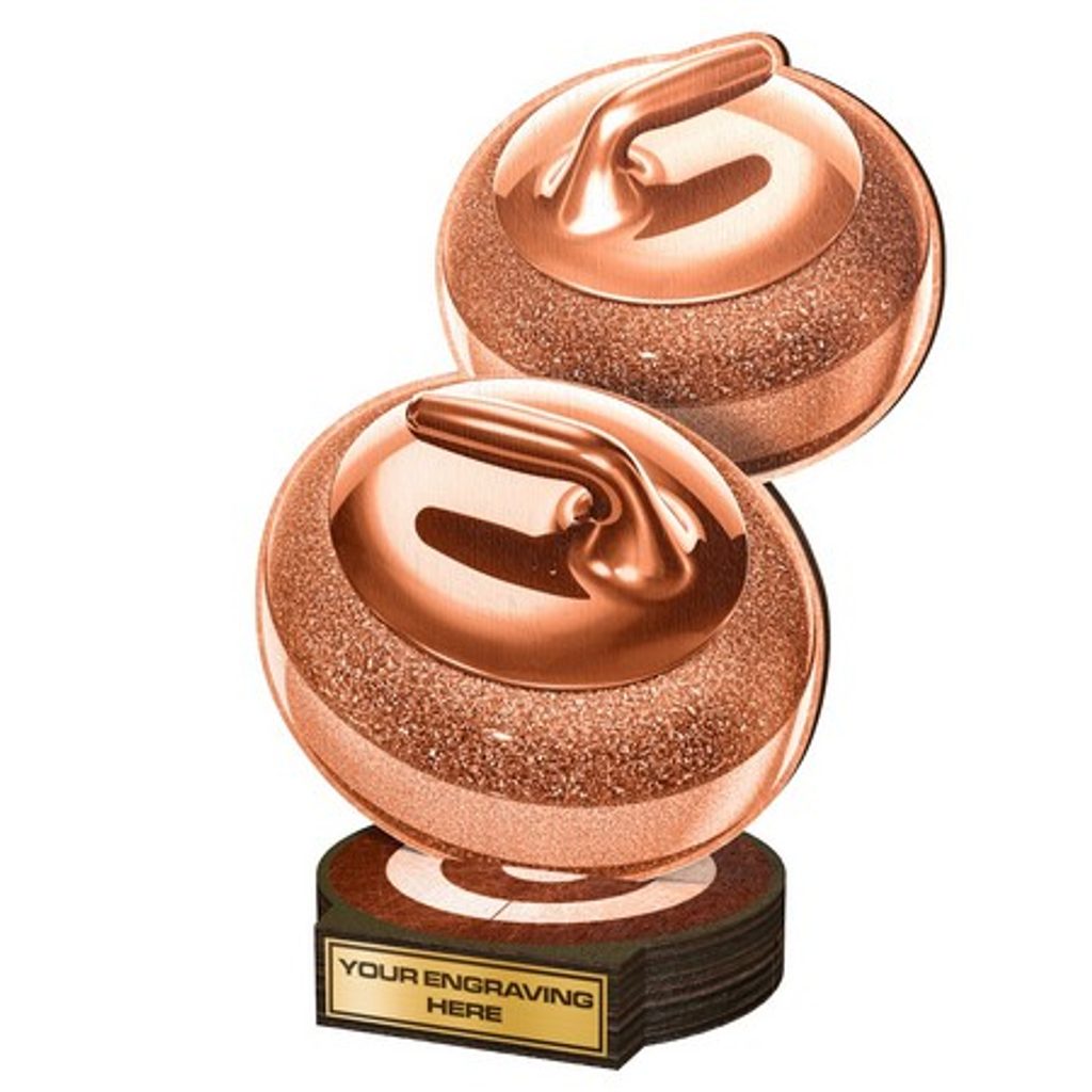 Dřevěná plaketa RWR202 | Curling