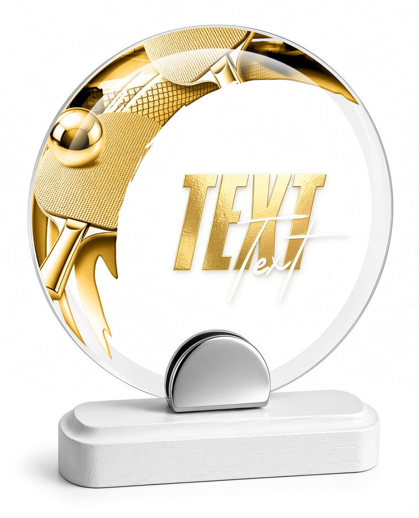 Skleněná trofej CR242075M24 | Stolní tenis